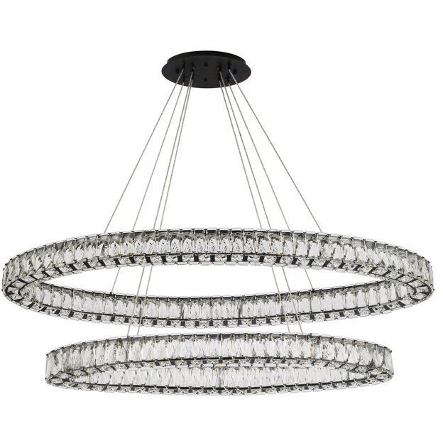 Monroe 2 Light 48 inch Black Pendant Ceiling Light
