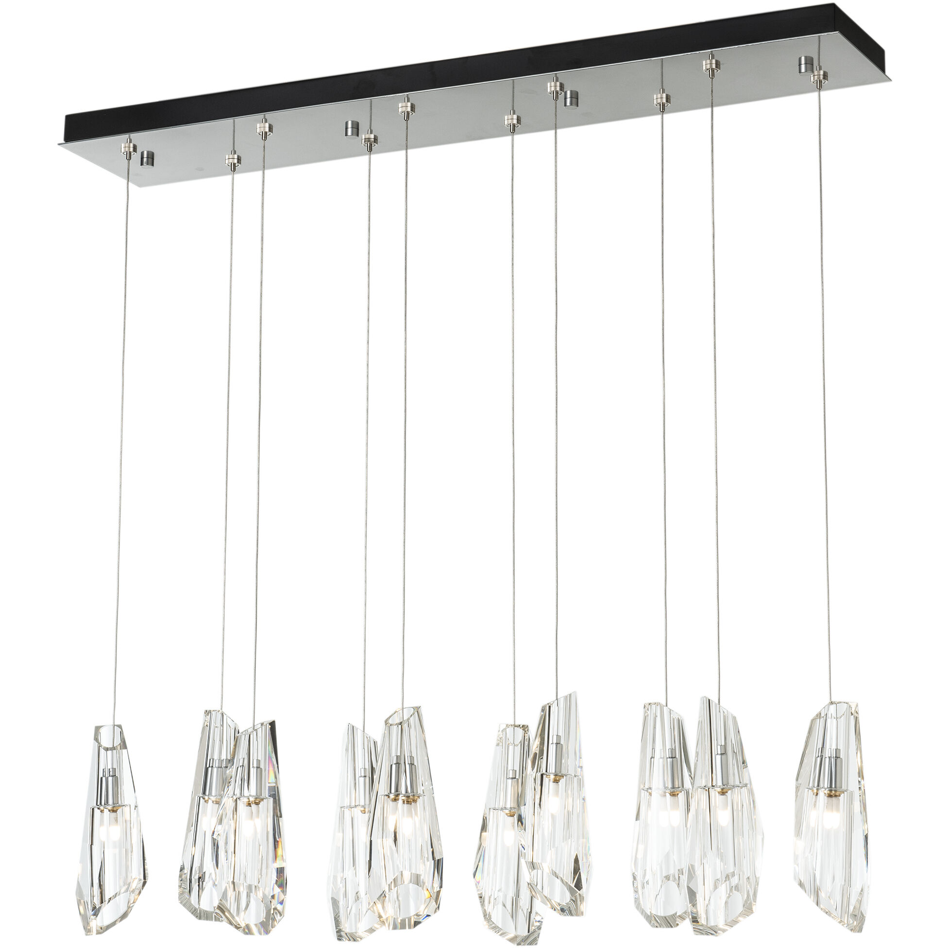 Luma 10 Light 44.5 inch Sterling Pendant Ceiling Light, Large