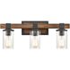 Annenberg 3 Light 22 inch Distressed Black Vanity Light Wall Light
