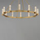 Duchess LED 44 inch Natural Aged Brass Chandelier Ceiling Light