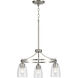 Parkhurst 3 Light 21 inch Brushed Nickel Chandelier Ceiling Light