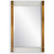 Nera 44 X 28 inch Plated Brass and Acrylic Mirror