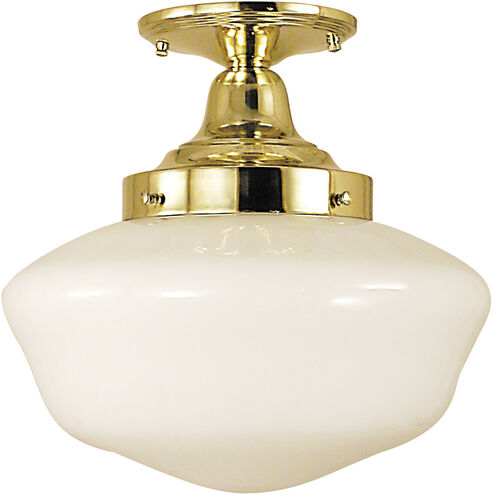 Taylor 1 Light 12 inch Antique Brass Semi-Flush Mount Ceiling Light