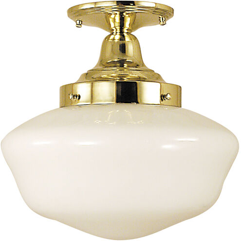Taylor 1 Light 12 inch Brushed Nickel Semi-Flush Mount Ceiling Light