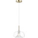 Deuce LED 7.75 inch Satin Brass Single Pendant Ceiling Light