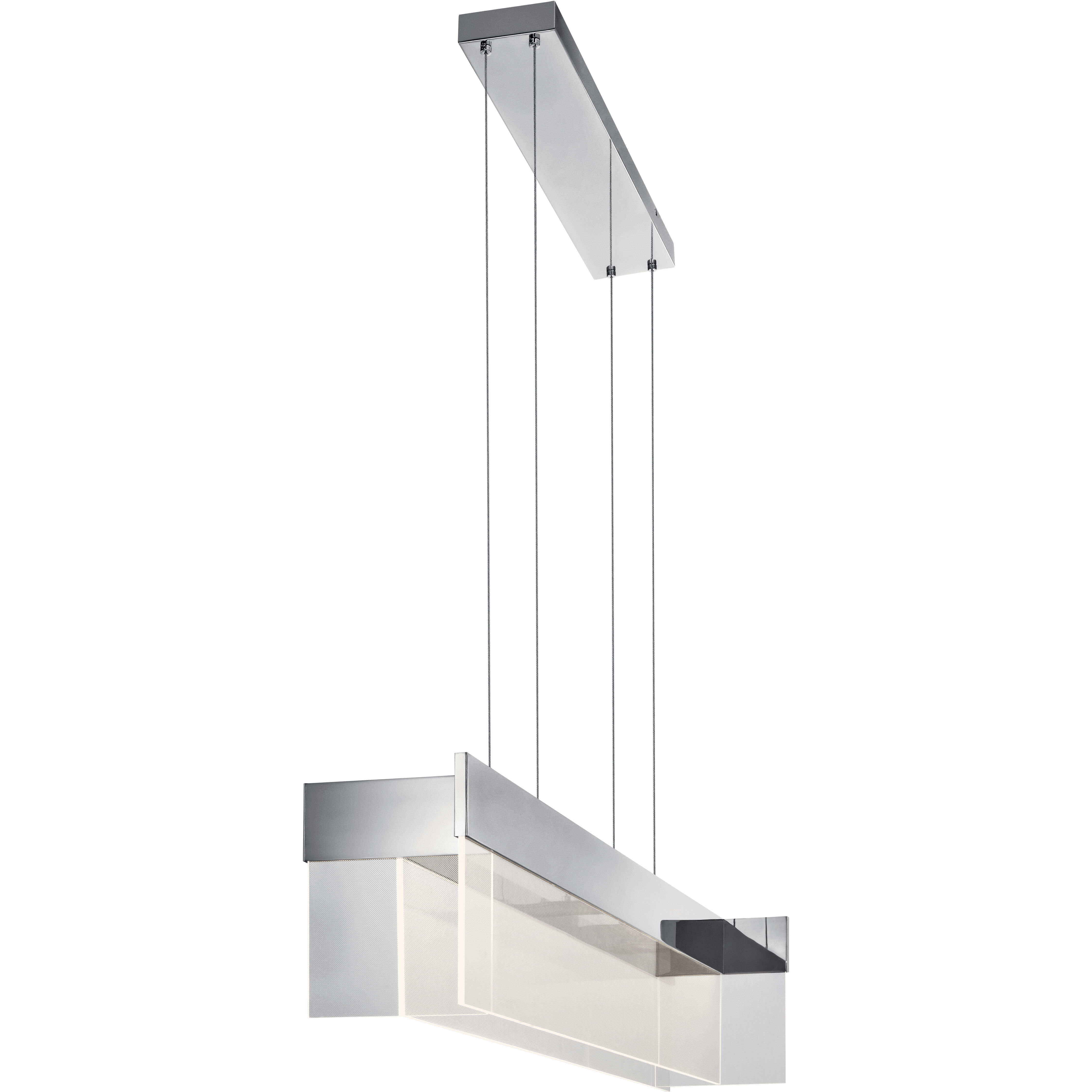 Geo LED 11.25 inch Chrome Chandelier Ceiling Light, Linear (Single)
