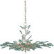 Baobab 8 Light 36 inch Contemporary Silver Leaf and Contemporary Silver Chandelier Ceiling Light, Medium