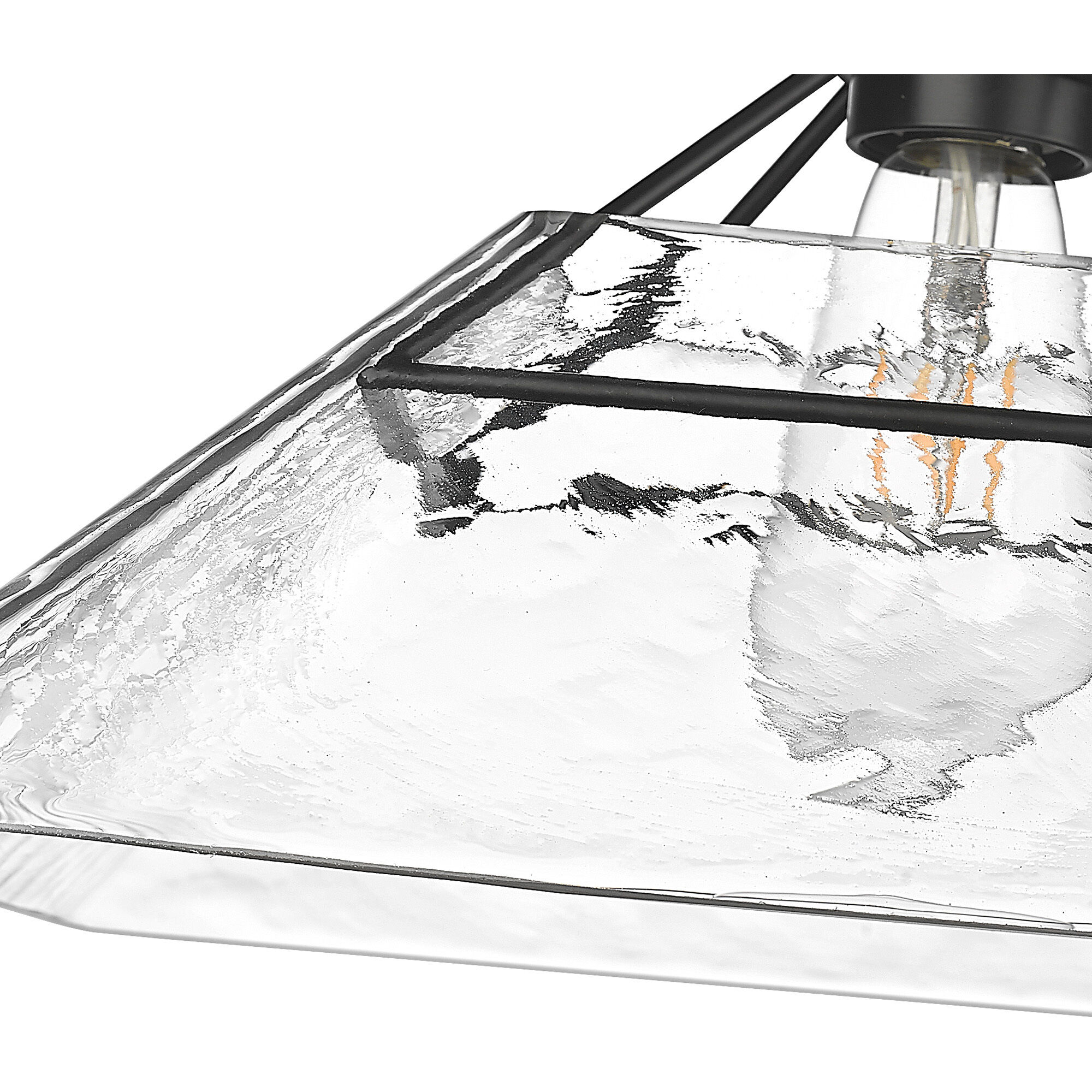 Kepler 1 Light 14 inch Matte Black Semi-Flush Mount Ceiling Light