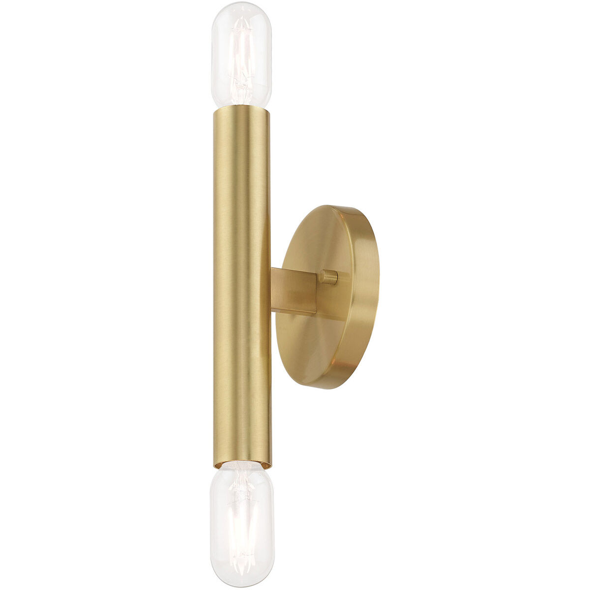 Copenhagen 2 Light 5 inch Satin Brass ADA ADA Wall Sconce Wall Light