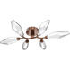 Rock Crystal LED 36.4 inch Burnished Bronze Flush Mount Ceiling Light in Chilled Clear, 2700K LED