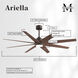 Atlas Ariella - LK 64 inch Textured Bronze with Walnut Tone Blades Ceiling Fan