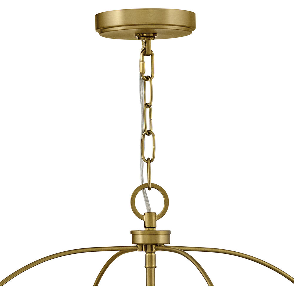 Tate 4 Light 16 inch Black with Lacquered Brass Pendant Ceiling Light