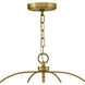 Tate 4 Light 16 inch Black with Lacquered Brass Pendant Ceiling Light