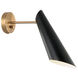 Butera 1 Light 4 inch Aged Gold Brass and Black Wall Sconce Wall Light