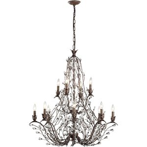 Sagemore 12 Light 37 inch Bronzed Rust Chandelier Ceiling Light