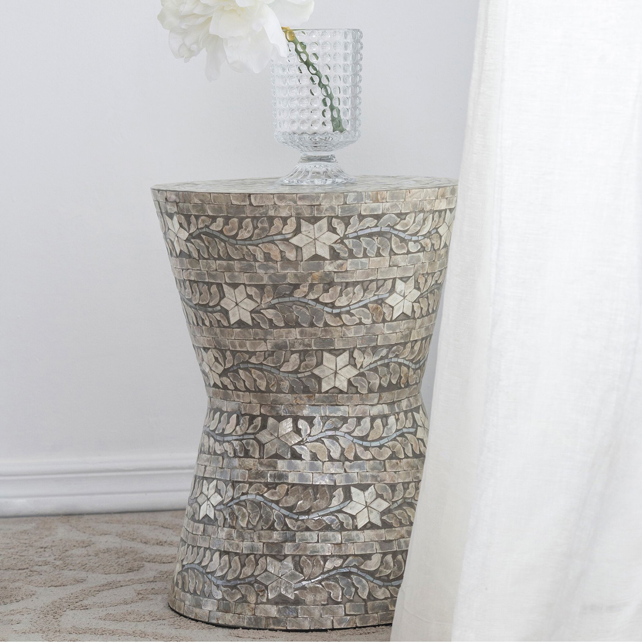 Anita 18.9 inch Cream Stool