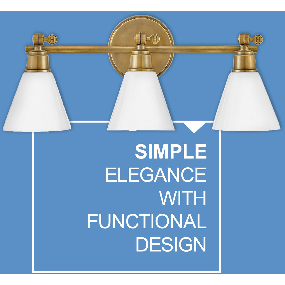 Arti 3 Light 24 inch Heritage Brass Vanity Light Wall Light