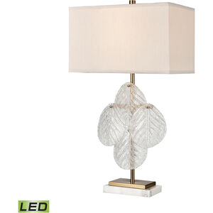 Glade 30 inch 9.00 watt Satin Brass with Frosted White Table Lamp Portable Light