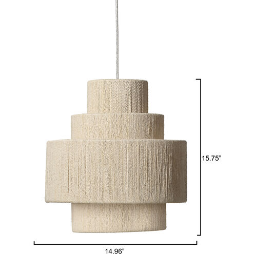 Filament 1 Light 15 inch Off White Pendant Ceiling Light