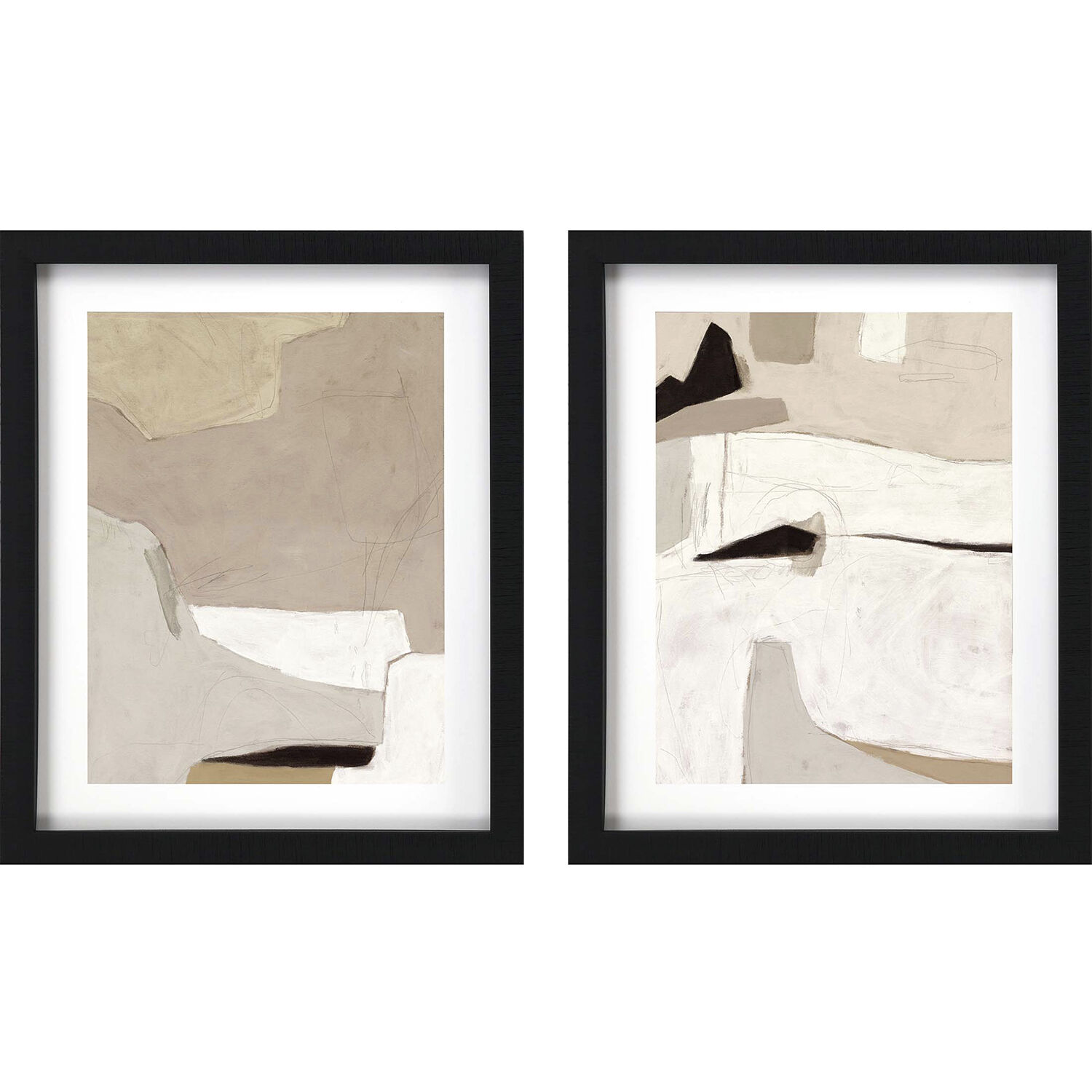 Yukon Beige and Black and Brown and Sepia Framed Art