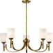 Solara 30 inch Natural Brass Chandelier Ceiling Light