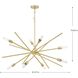 Astra 8 Light 42.38 inch Satin Brass Chandelier Ceiling Light, Design Series
