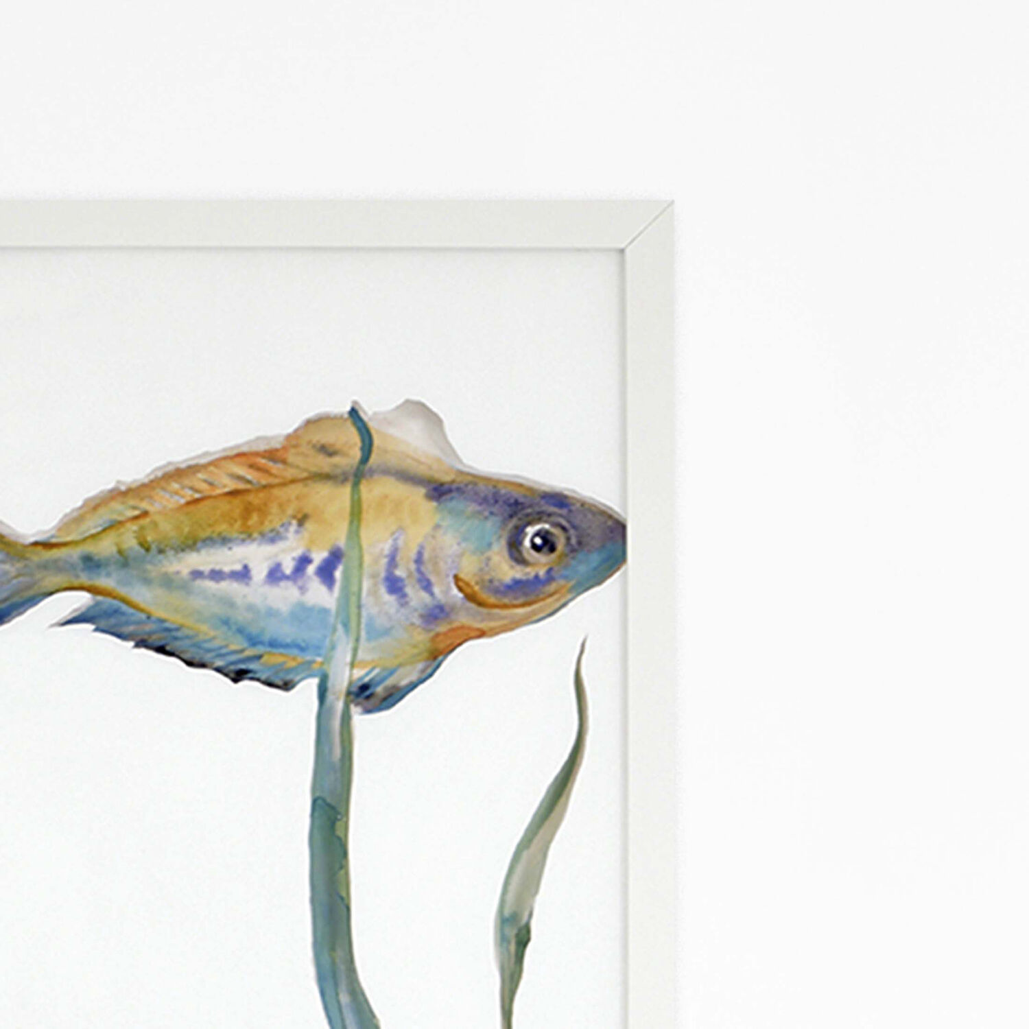 Tropical Paradise Multi and Blue and Orange and White Framed Art, The Studio