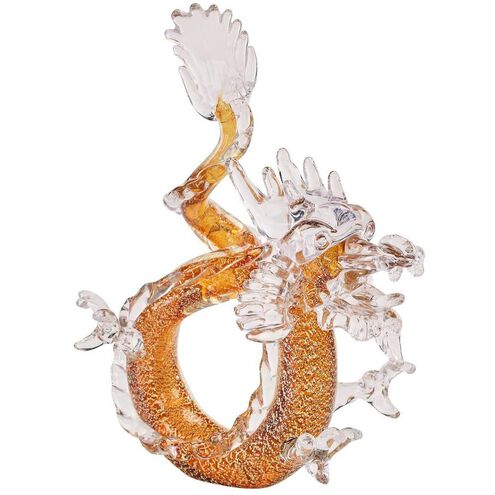 Glass Dragon 14.5 X 12 inch Sculpture, Large