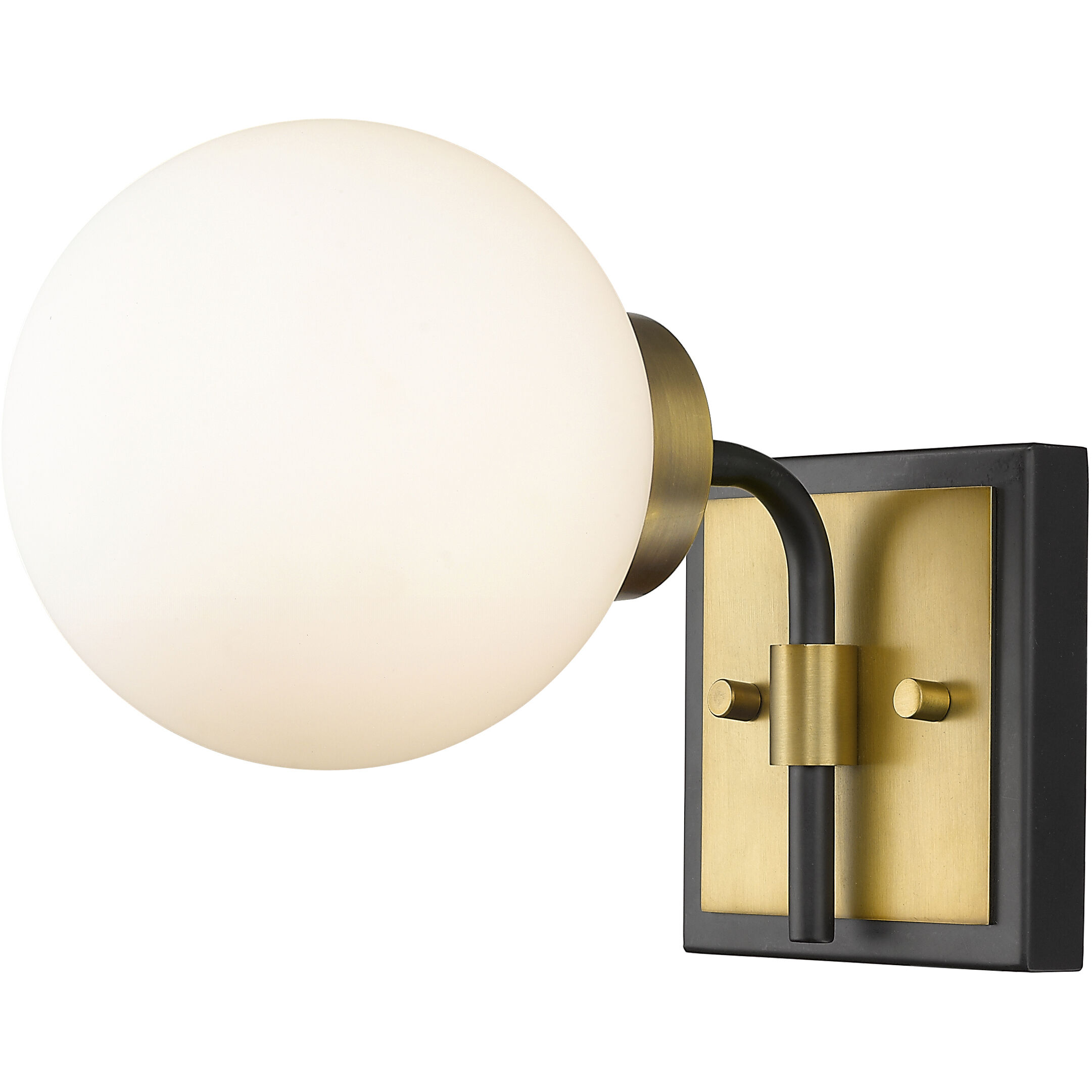 Parsons 1 Light 6 inch Matte Black and Olde Brass Wall Sconce Wall Light