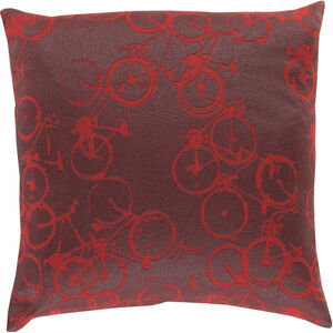 Pedal Power 22 inch Dark Red, Charcoal Pillow Kit