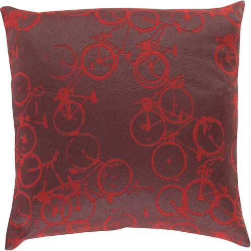 Pedal Power 18 inch Dark Red, Charcoal Pillow Kit