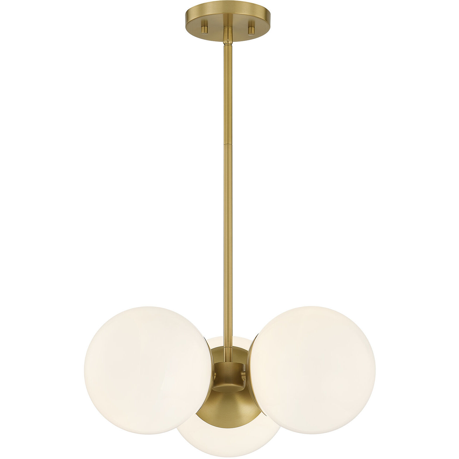 Turin 3 Light 17 inch Warm Brass Chandelier Ceiling Light