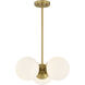 Turin 3 Light 17 inch Warm Brass Chandelier Ceiling Light