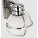 Chapman & Myers Gracie LED 6.5 inch Polished Nickel Single Sconce Wall Light
