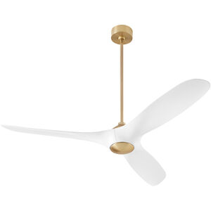Province 56 inch Aged Brass with Studio White Blades Ceiling Fan