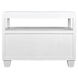 Noir 40 X 30 inch White Wash Side Table, 2 Drawer