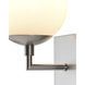 Globe LED 6 inch Satin Nickel Wall Sconce Wall Light