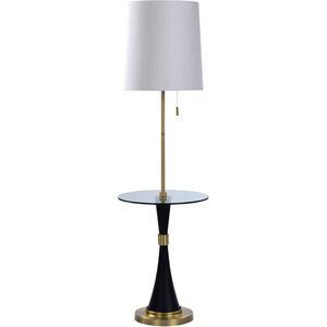 Rosalind 59 inch 100.00 watt Gold and Black Floor Lamp Portable Light