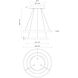 Cerchio LED 23.63 inch Black Chandelier Ceiling Light