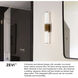 Zevi LED 29 inch Polished Nickel with Lacquered Brass Vanity Light Wall Light, Vertical