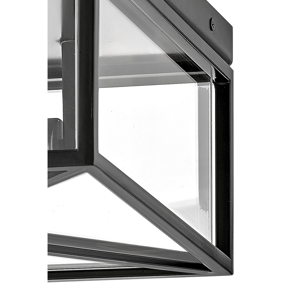 Coastal Elements Brixton 2 Light 12 inch Black Outdoor Flush Mount, Medium