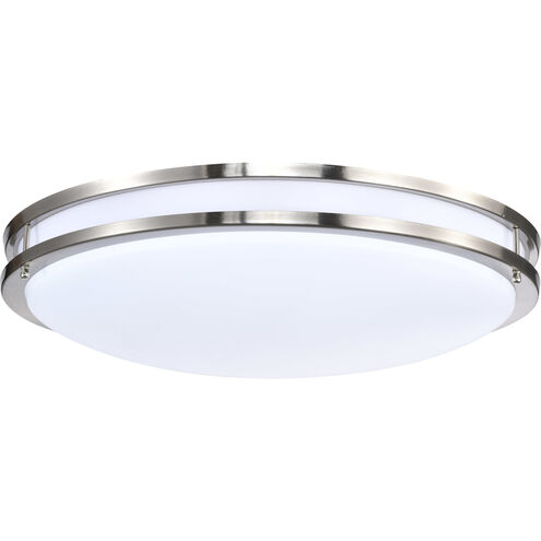 Glamour LED 24 inch Brushed Nickel Flush Mount Ceiling Light
