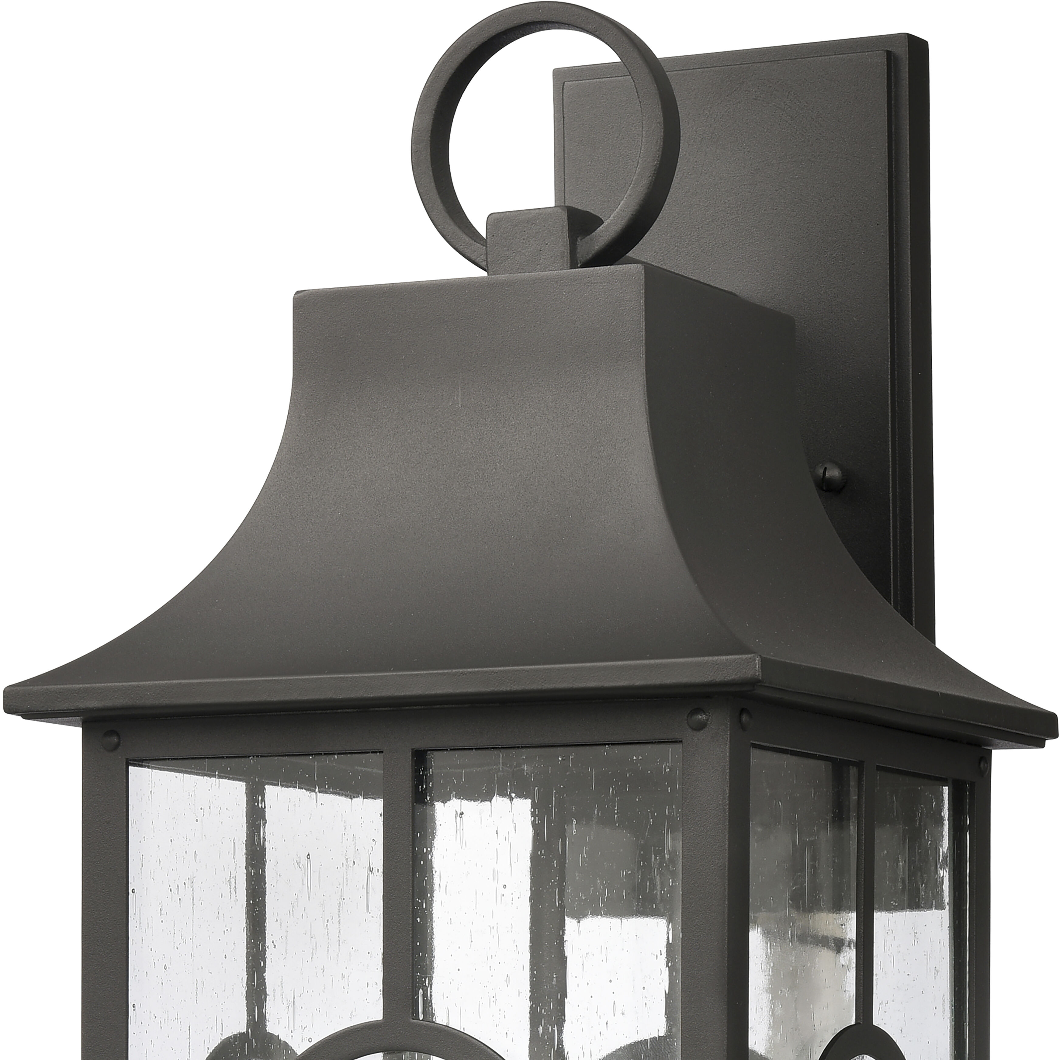 Triumph 3 Light 23 inch Textured Black Outdoor Wall Sconce