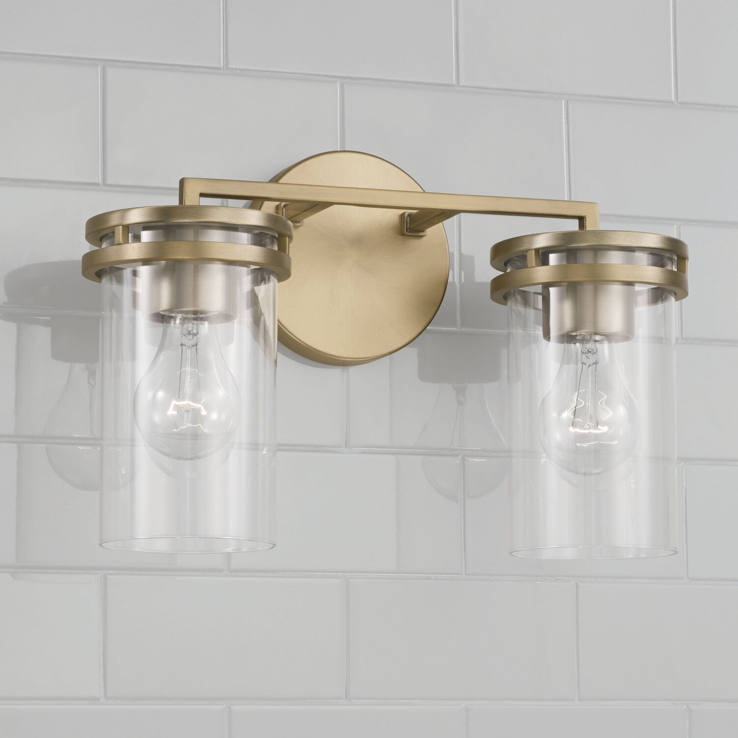 Fuller 2 Light 14.25 inch Aged Brass Vanity Light Wall Light