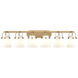 Pilaster II Cone 6 Light 45.5 inch Brushed Brass Bath Vanity Light Wall Light in Matte White Glass