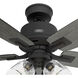 Gatlinburg 52 inch Matte Black with Dark Gray Oak/Matte Black Blades Ceiling Fan