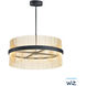 Chimes LED 33.75 inch Black and Satin Brass Single Pendant Ceiling Light