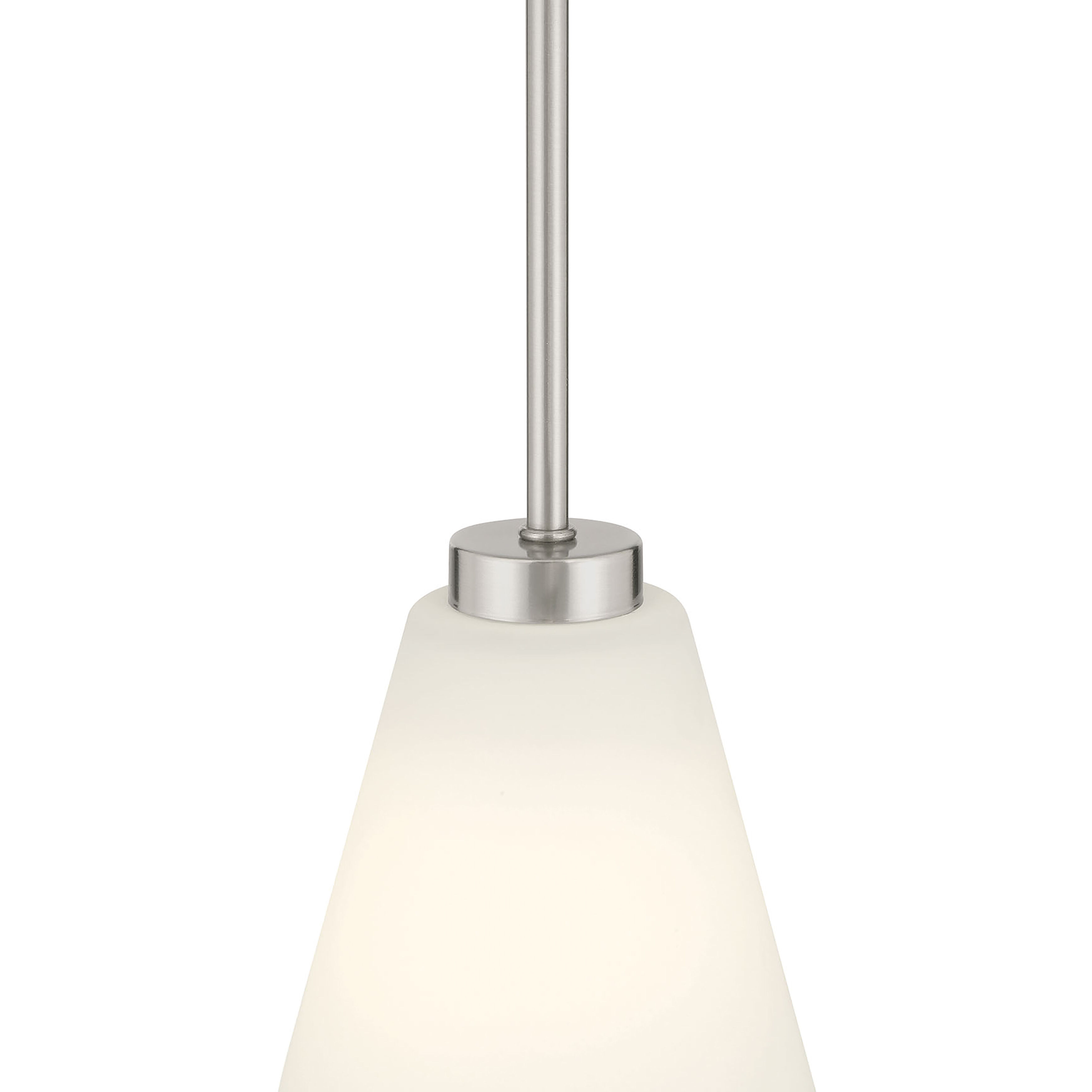 Strayhan 1 Light 5.75 inch Brushed Nickel Mini Pendant Ceiling Light