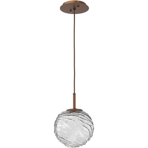 Gaia LED 20 inch Burnished Bronze Pendant Ceiling Light in Clear, 2700K LED, Medium