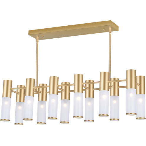 Pipes LED 32 inch Brass Island/Pool Table Light Ceiling Light